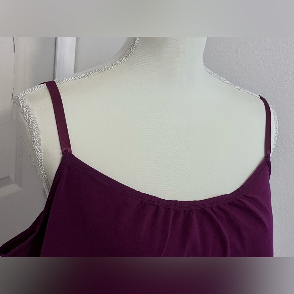 Lane Bryant Purple Aubergine 18/20 Fitted Adjustable Strap Camisole - Picture 5 of 8